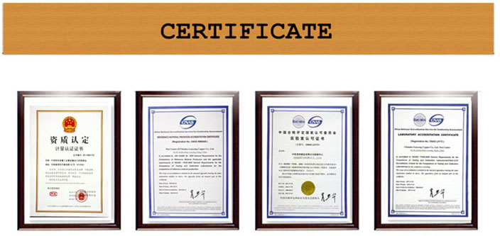 Szilárd acél szegecsek certificate